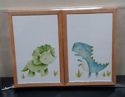 Framed Print, 2 Dinosaurs