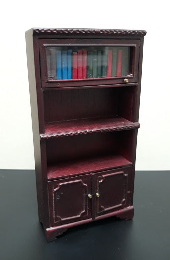 CID074, Law Bookcase with Door & Books, Mahogany