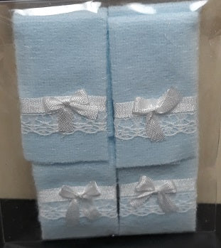 Towels with Bows, Blue