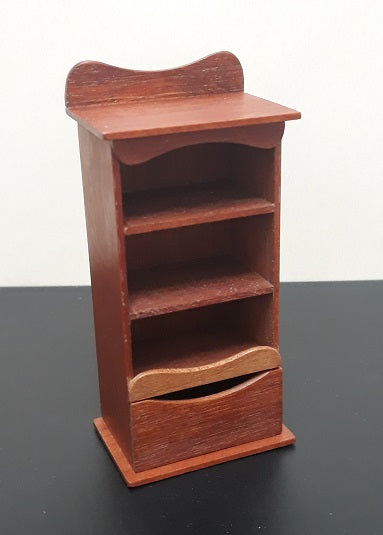 Shelf Unit with Bottom Drawer, Signed