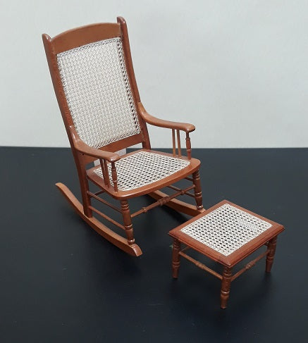 Rocking Chair & Stool, Cherry