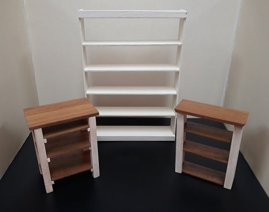 Storage Shelf Set, 3pc, Ivory, Walnut