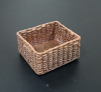 Square Wicker Basket, Brown