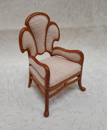 Art Nouveau Arm Chair, Walnut