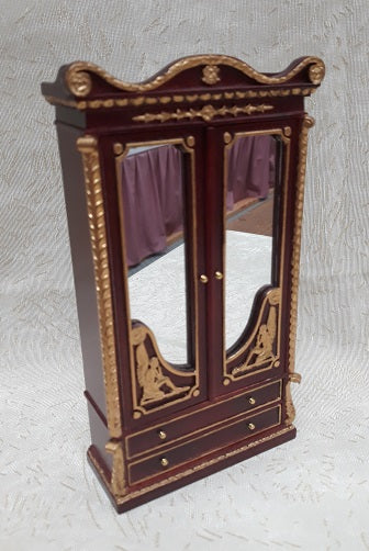 Ferdinand Wardrobe, Mahogany/Gold