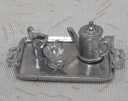 Tea Set, Natural Pewter