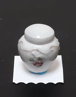 Porcelain Rose Ginger Jar with Lid