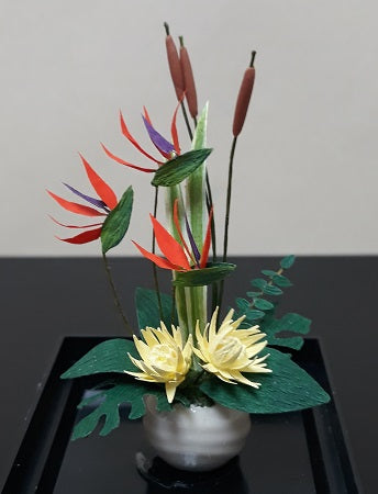 Birds of Paradise & Yellow Protea Floral Arrangement