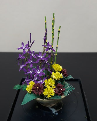 Purple Orchid & Carnation in Bowl