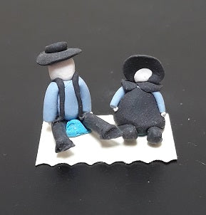 Amish Boy & Girl Doll, Fimo