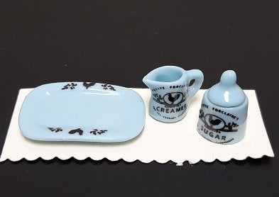 Cream & Sugar Set, Blue