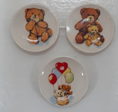 Bears & Balloon Dishes, 3pc