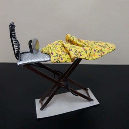 Old Fashion Ironing Board with Iron