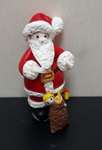 Santa Claus with Toys, Fimo