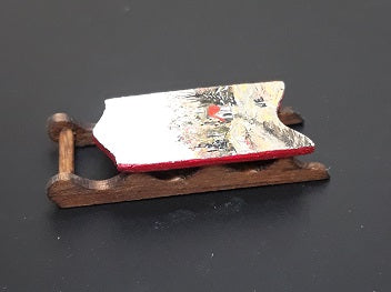 1/2" Scale Sled, Handpainted, Country Scene