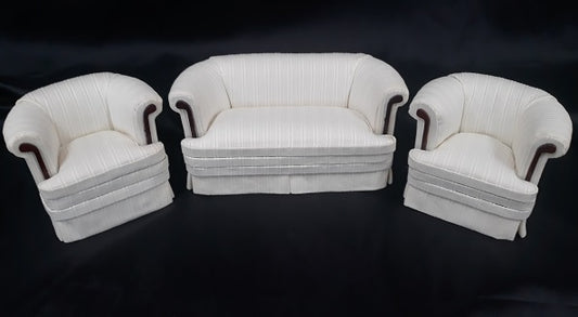 CRH081, Modern Club Sofa & Chairs, Cream