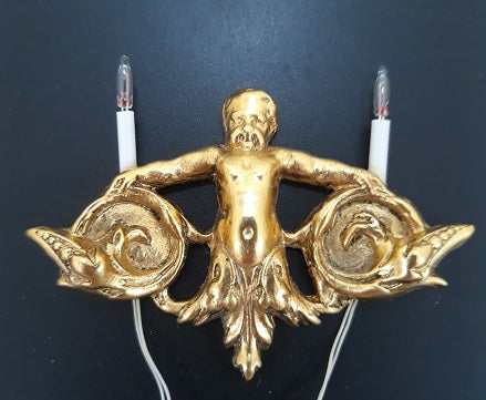 2-Light Sconce, Boy Torso, Gold