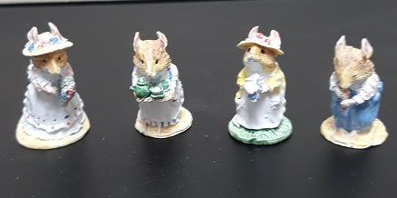 Pewter Mice, Handpainted, 1pc