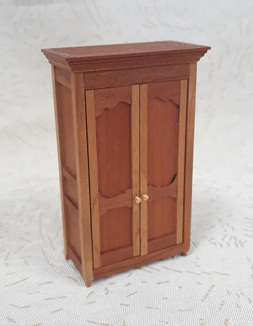 1/2" Scale Victorian Closet with 2 Doors, Cherry