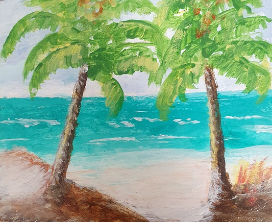 Oil Painting, Palm Tree