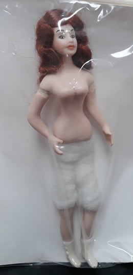 Porcelain Lady Doll Kit, Red Hair