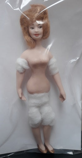 Porcelain Lady Doll Kit, Light Brown Hair