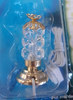 Cut Crystal Brass Lamp