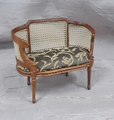 Louis XIV Small Settee, Walnut