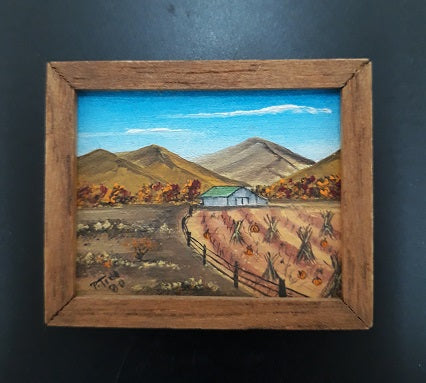 Framed Western Farm Scene, Signed