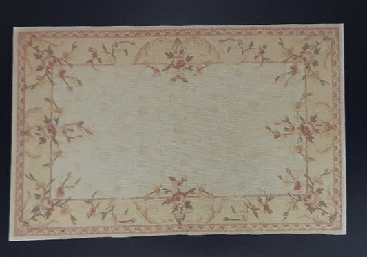 1/2" Scale Rug, Cream, Pink, Soft Yellow