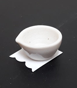 Batter Bowl with Spout, White