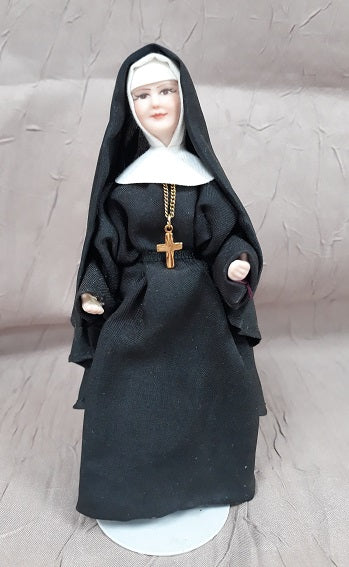 Catholic Nun Doll with Stand