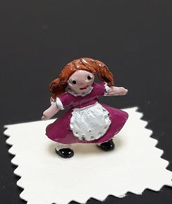 1/2" Scale Tiny Rag Doll, Handpainted