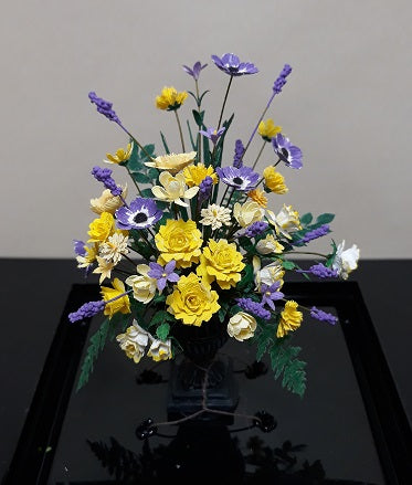 Floral Arrangement in Urn, Roses & Carnations