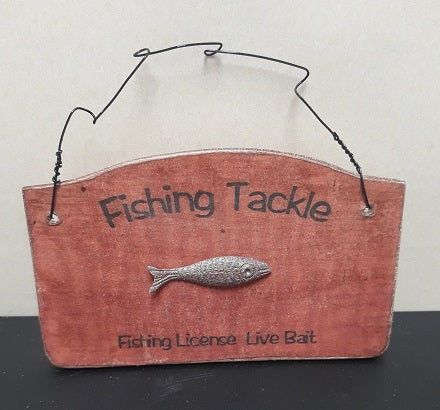 Fishing Tackle Sign, License/Live Bait