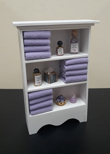 Bath Shelf with Towels, Lavender