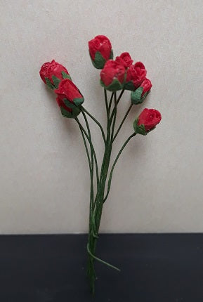 Single Rose Bud, Red, 1pc