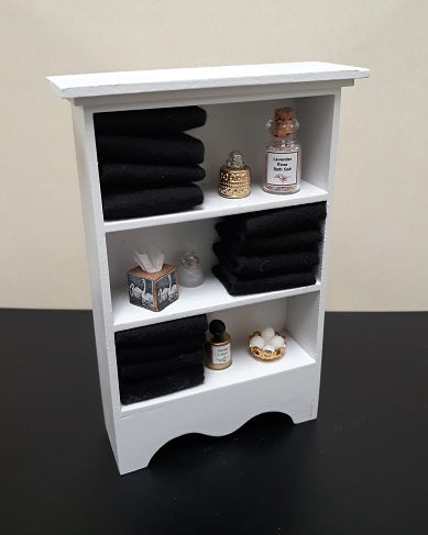 Bath Shelf with Towels, Black