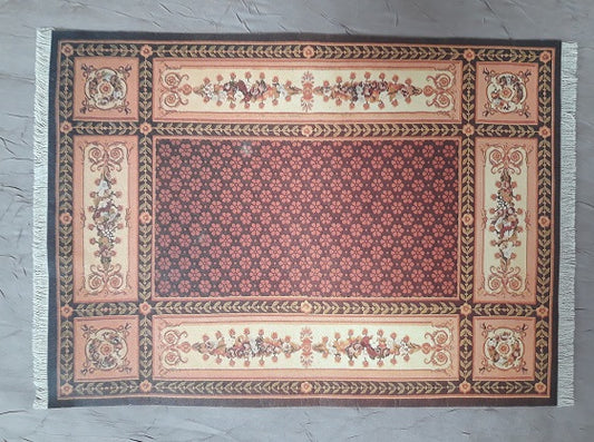 Rug, Coral, Red, Black