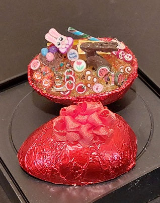 Foil Easter Egg with Candy, Red