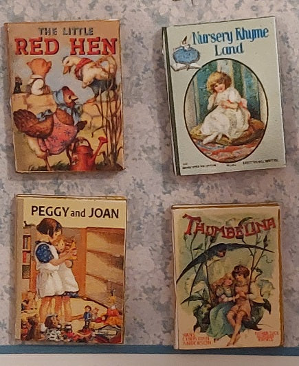 Book Set, Antique Children Book, 4pc, B