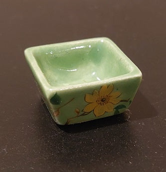 Ceramic Square Plant Dish, Green