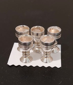 Silver Wine Goblets, 5pc