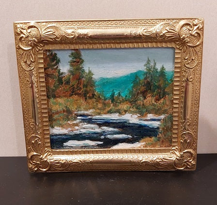 Framed Painting, Spring in the Mountains