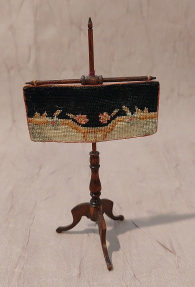 Vintage Fire Screen with Petit Point