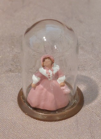 Lady Figurine in Glass Dome