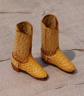 1/2" Scale Leather Cowboy Boots