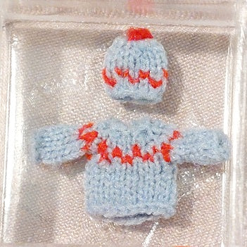 1/2" Scale Knitted Baby Hat & Sweater