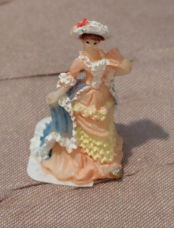 Victorian Lady Figurine, Sky Blue