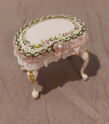 Stool, Handpainted, Pink